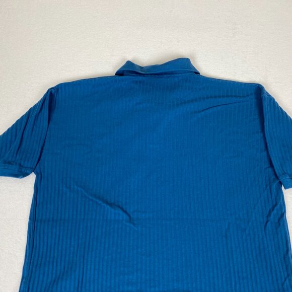 Vintage Sportswear Cotton Preppy 1/4 Zip Short Sleeve Textured Sweater Polo - Picture 7 of 8